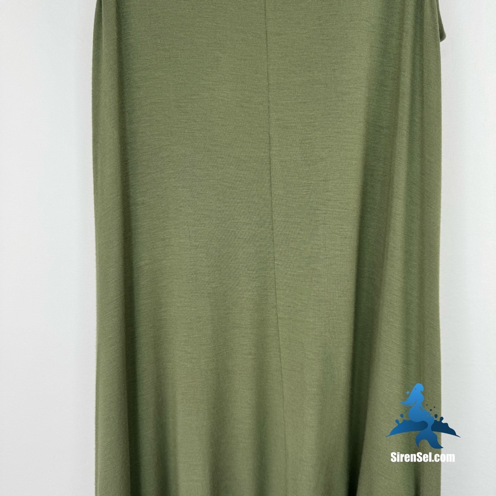 1268 NWT CASLON Sleeveless Knit Midi Dress w/Pockets – XS – Olive - Picture 10 of 13